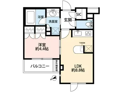 ウェリスアイズ馬込(1LDK/3階)の間取り写真
