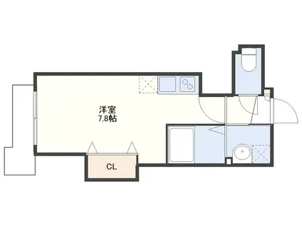 フォースラック出来大工町(ワンルーム/5階)の間取り写真