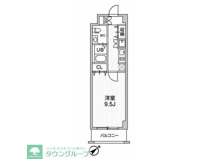 市川妙典レジデンス(1K/3階)の間取り写真