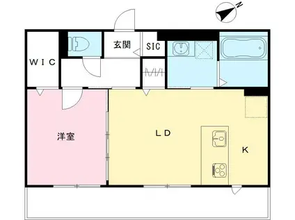 コンフォーティア(1LDK/2階)の間取り写真