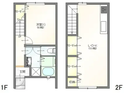 ヴェルジュ荒木A棟(1LDK/1階)の間取り写真