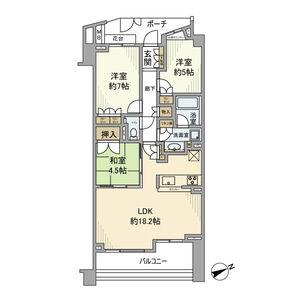 パークハウス フォレストリエ(3LDK/3階)の間取り写真