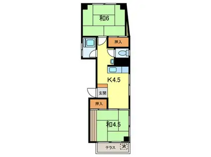 小池マンション(2K/1階)の間取り写真