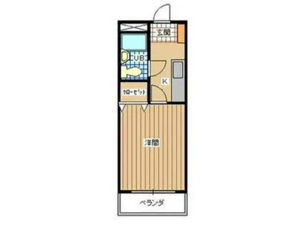 ロイヤルハイツ堀之内(1K/5階)の間取り写真