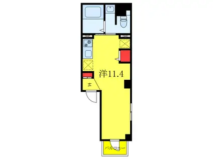 ウィロー板橋本町(ワンルーム/2階)の間取り写真