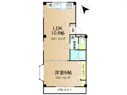 STビル第2(2K/3階)の間取り写真