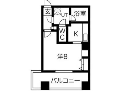 DOLCE VITA 池田DUE(1K/8階)の間取り写真