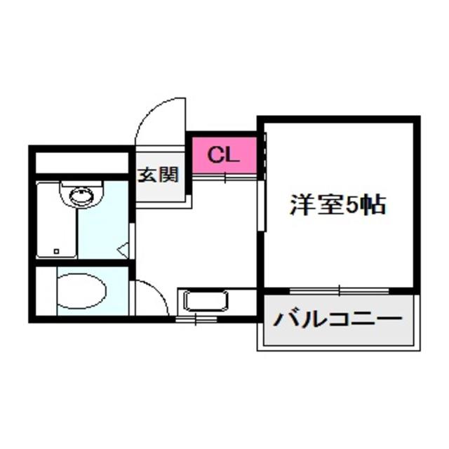 メゾン和光(1K/2階)の間取り写真