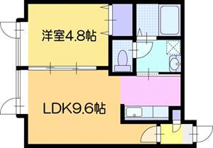 コーポLUNA文京台(1LDK/2階)の間取り写真