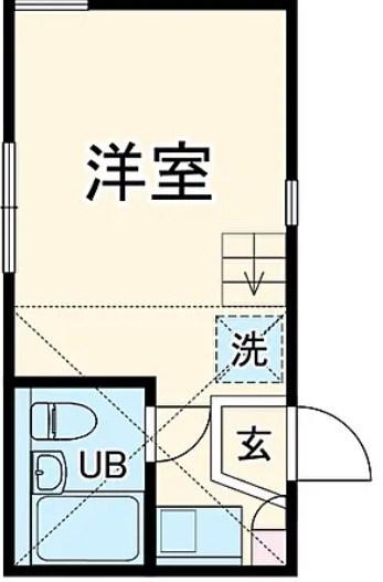 ユナイトステージ汐入弐番館(ワンルーム/1階)の間取り写真