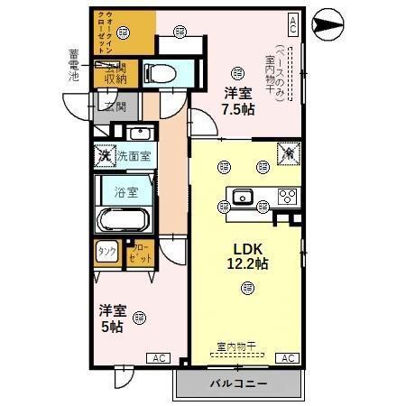 ブラン シャレム(2LDK/1階)の間取り写真