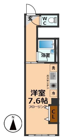 プリメーラIZUMI(ワンルーム/1階)の間取り写真