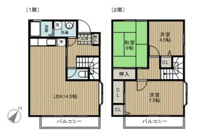 エクセル八雲(3LDK/1階)の間取り写真