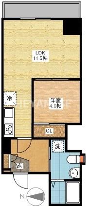 FUTURE川口町II (1LDK/7階)の間取り写真