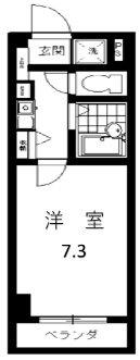 第8白子ビル(1K/1階)の間取り写真