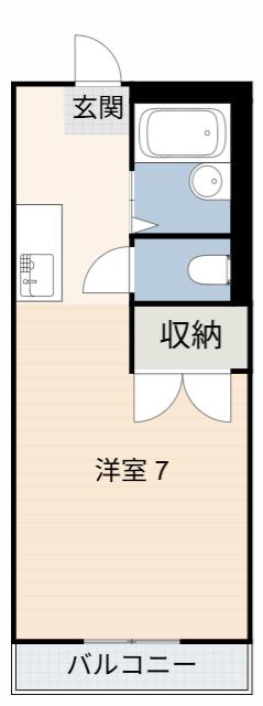 エスペランサ(1K/1階)の間取り写真