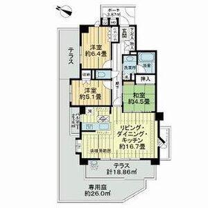 藤和東山公園ホームズ(3LDK/2階)の間取り写真