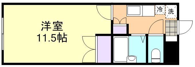 倉敷ライフ・キャンパスA棟(1K/3階)の間取り写真