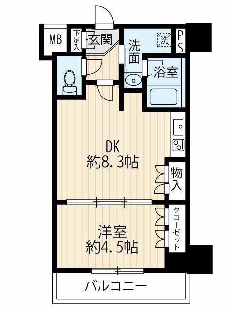 セジョリ大山(1DK/2階)の間取り写真