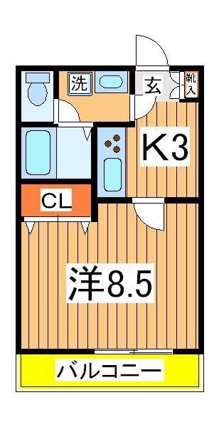 ロイヤルパレス(1K/3階)の間取り写真