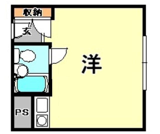 プチフルール(ワンルーム/2階)の間取り写真