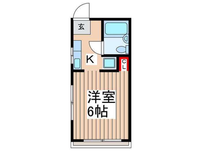 並木コーポ(1K/1階)の間取り写真