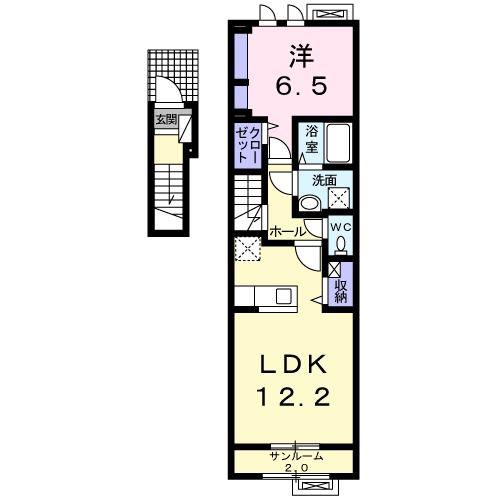グランステージ(1LDK/2階)の間取り写真