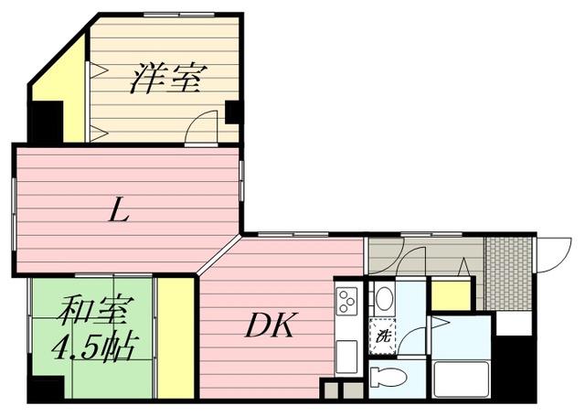 リアライズ城北(2LDK/8階)の間取り写真
