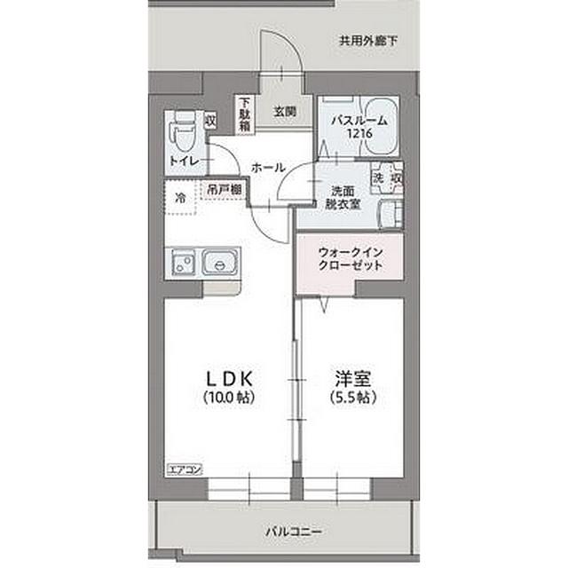 リデンテ(1LDK/5階)の間取り写真