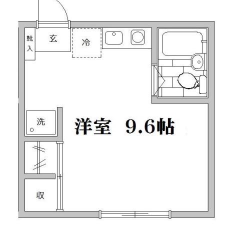 テラス1063(ワンルーム/2階)の間取り写真