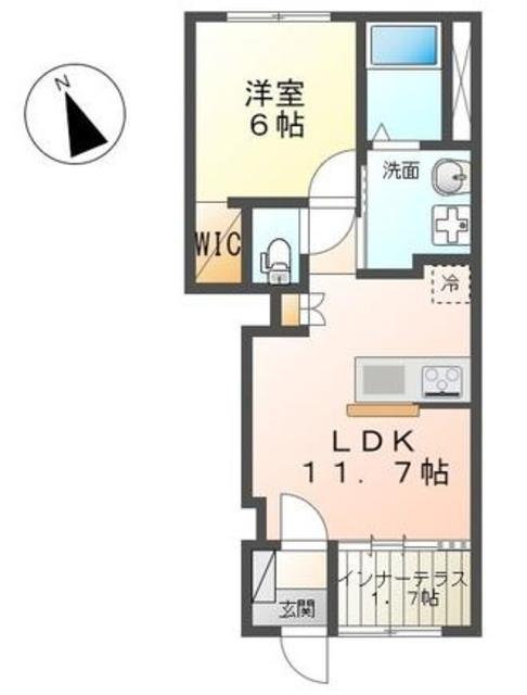 ZAKURO(1LDK/1階)の間取り写真