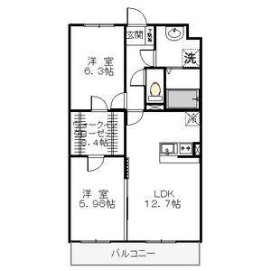 パレスマンション7(2LDK/2階)の間取り写真