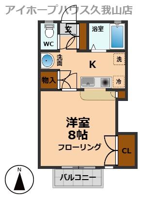レジデンシア井の頭(1K/2階)の間取り写真