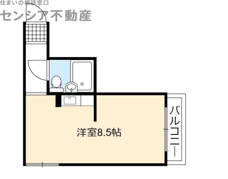 メゾンさやか(ワンルーム/4階)の間取り写真