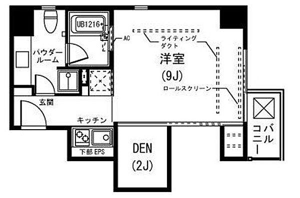 ル・コフレ(ワンルーム/7階)の間取り写真