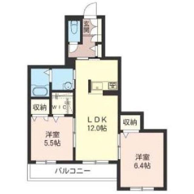 プレミアス(2LDK/3階)の間取り写真