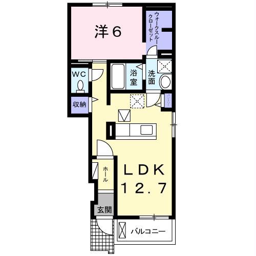 CARO I/II(1LDK/1階)の間取り写真