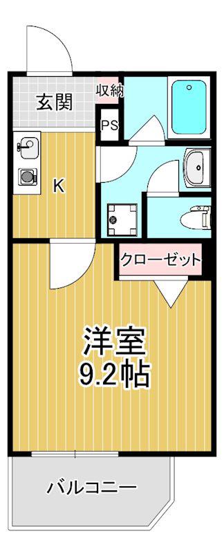 BUENA東大通(1K/5階)の間取り写真