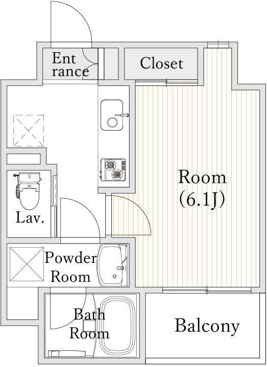 CITY COURT 東日暮里(1K/6階)の間取り写真