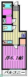 スマートテラスⅤ(1K/1階)の間取り写真