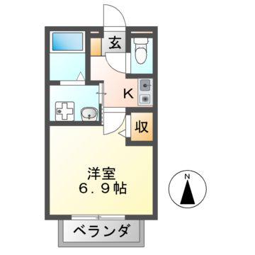 セジュールシャトレーA棟(1K/1階)の間取り写真
