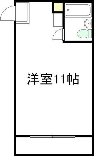 栄マンションS棟(ワンルーム/9階)の間取り写真