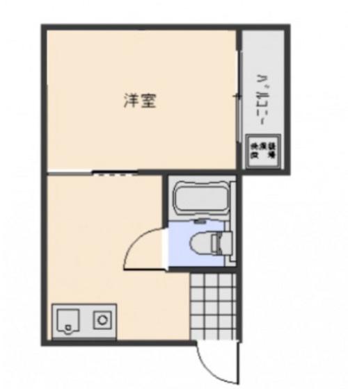 ログポース(1DK/5階)の間取り写真