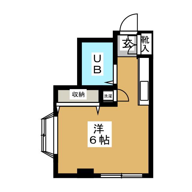 田代ビル第6(ワンルーム/2階)の間取り写真