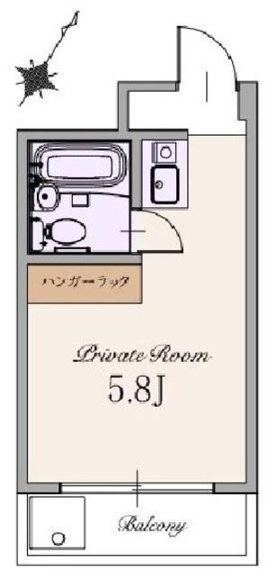 小金井ハイツ(ワンルーム/3階)の間取り写真