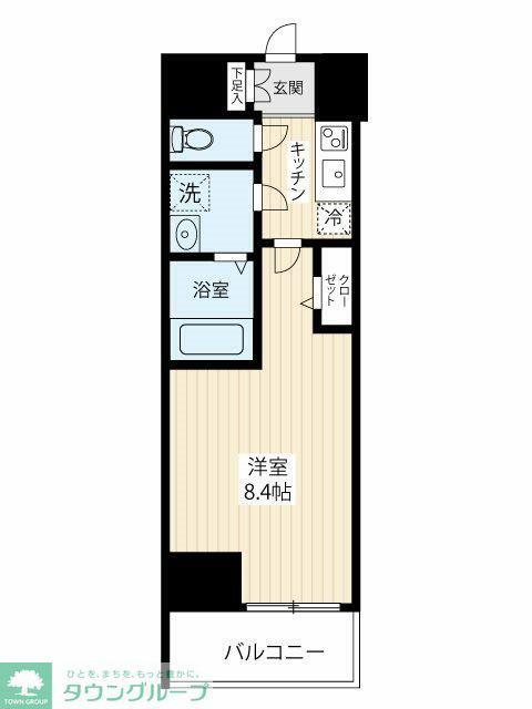 アイルイムーブル向島(1K/8階)の間取り写真