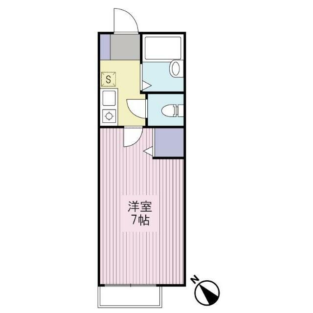 ガーデンハウス三軒茶屋(1K/3階)の間取り写真