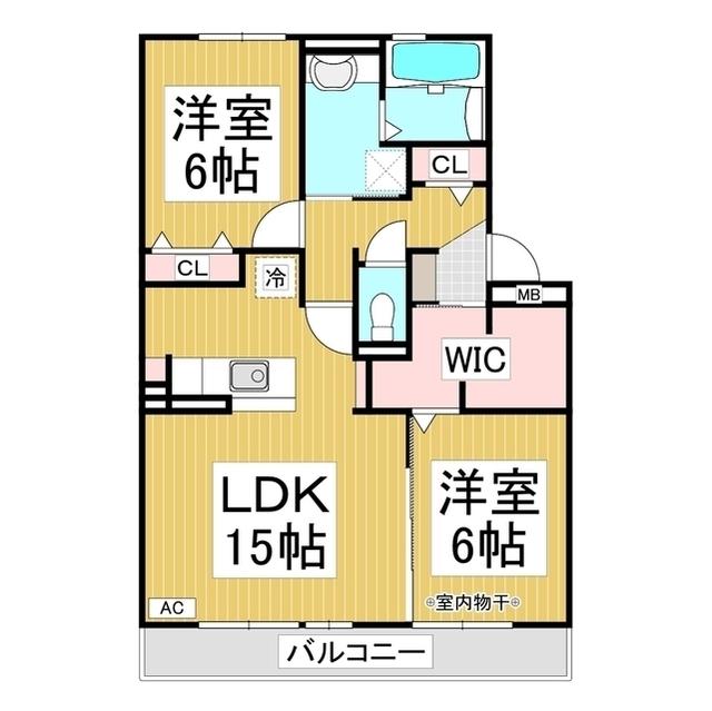 パンナップ(2LDK/3階)の間取り写真