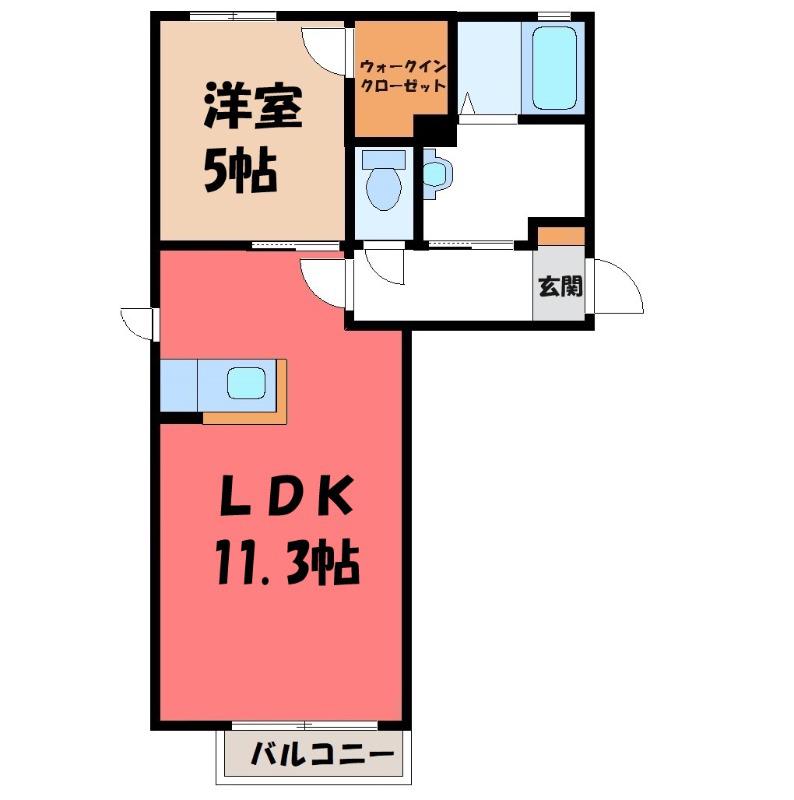 メゾン・ブリッツ(1LDK/2階)の間取り写真