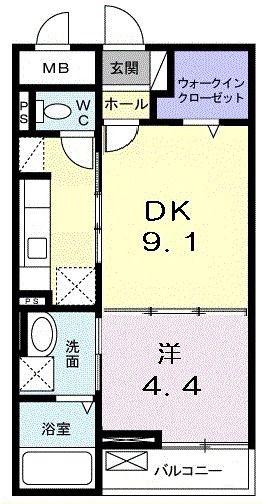 ベラ マティーナ(1LDK/1階)の間取り写真